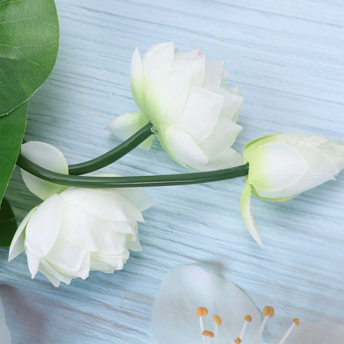 

2Pcs Artificial Fake Lotus Ornament Silk Flower Decoration Home Store Office Festival Pink Fake Lotus Ornament