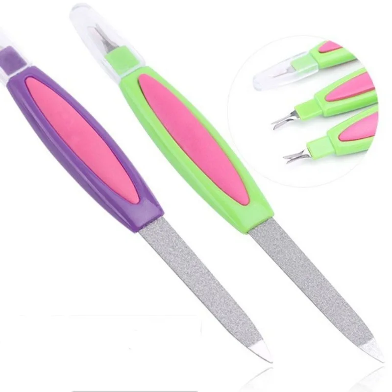 Stainless Steel Double Sided Cuticle Remover Nail File Buffer Callus Rasp Dead Skin Exfoliating Manicure Pedicure Tool