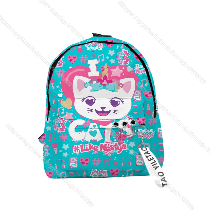 Comme Nastya 3D Cartable pour enfants, sac à dos pour tout-petits, sac à main de stockage environnemental, sac à dos de dessin animé pour enfants, filles, garçons, étudiants