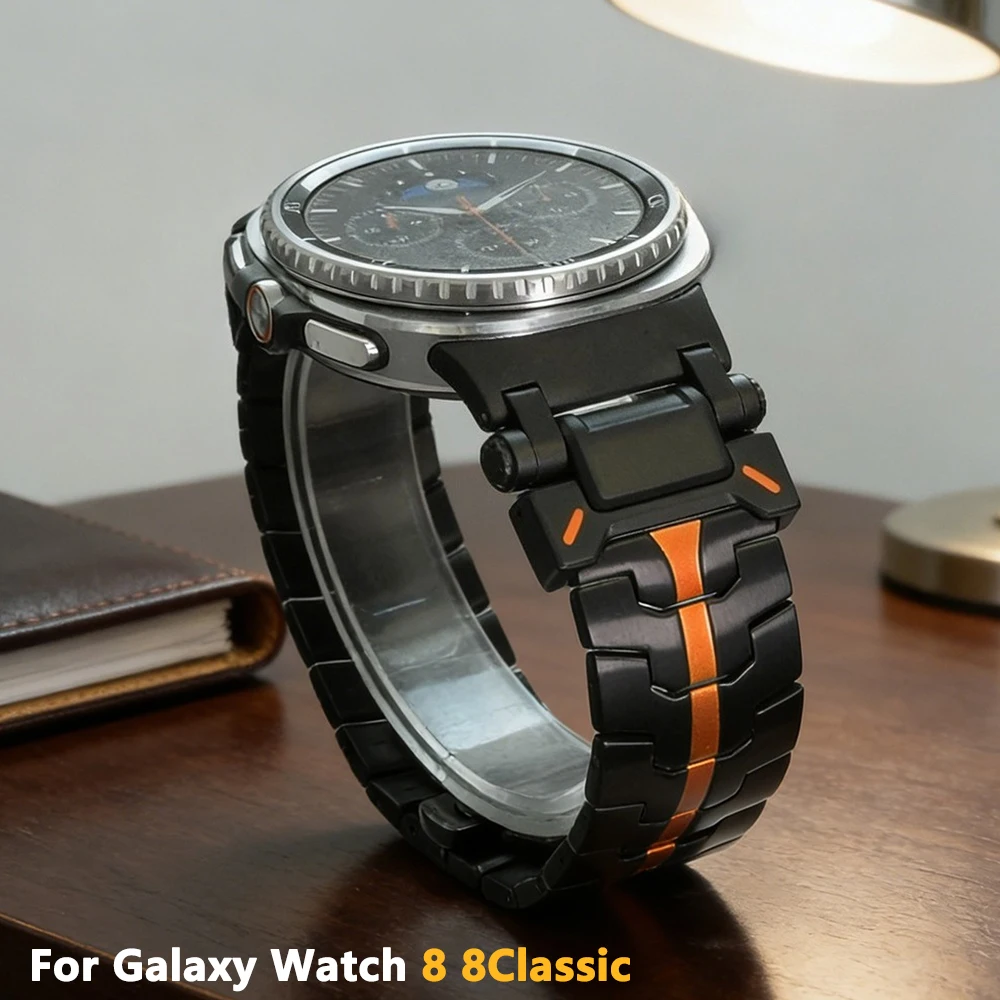 

Роскошный ремешок из нержавеющей стали для Samsung Galaxy Watch 8 Classic 46 мм, металлический браслет для Galaxy Watch 8 40 мм, 44 мм
