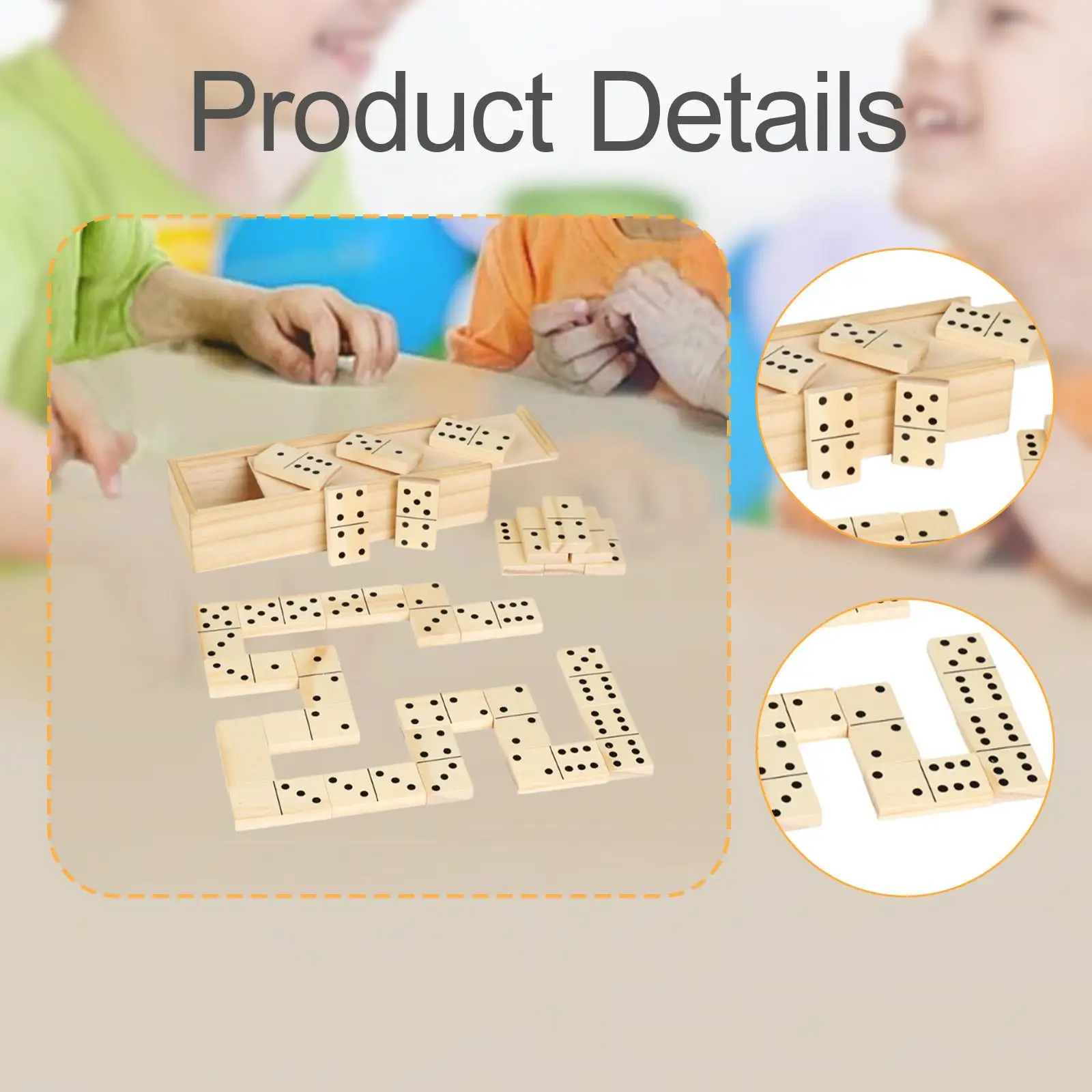 Set di domino per bambini con custodia in legno Costruzione di giochi per famiglie Toppling Gioco di puzzle impilabile per bambini Ragazzi Ragazze Bambini Adulti Festa