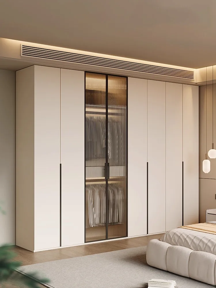 Any Size Custom Aviation Grade High Density Honeycomb Aluminum Wardrobe Zero Formaldehyde Eco Friendly Glass Door Modern Bedroom