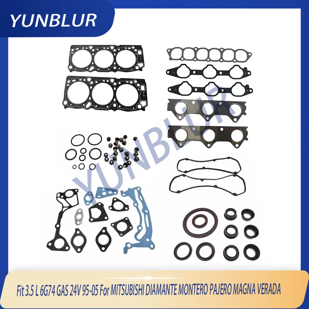 

Engine Parts Cylinder Head Full Gasket Set Fit 3.5 L 6G74 GAS 24V 95-05 For MITSUBISHI DIAMANTE MONTERO PAJERO MAGNA VERADA
