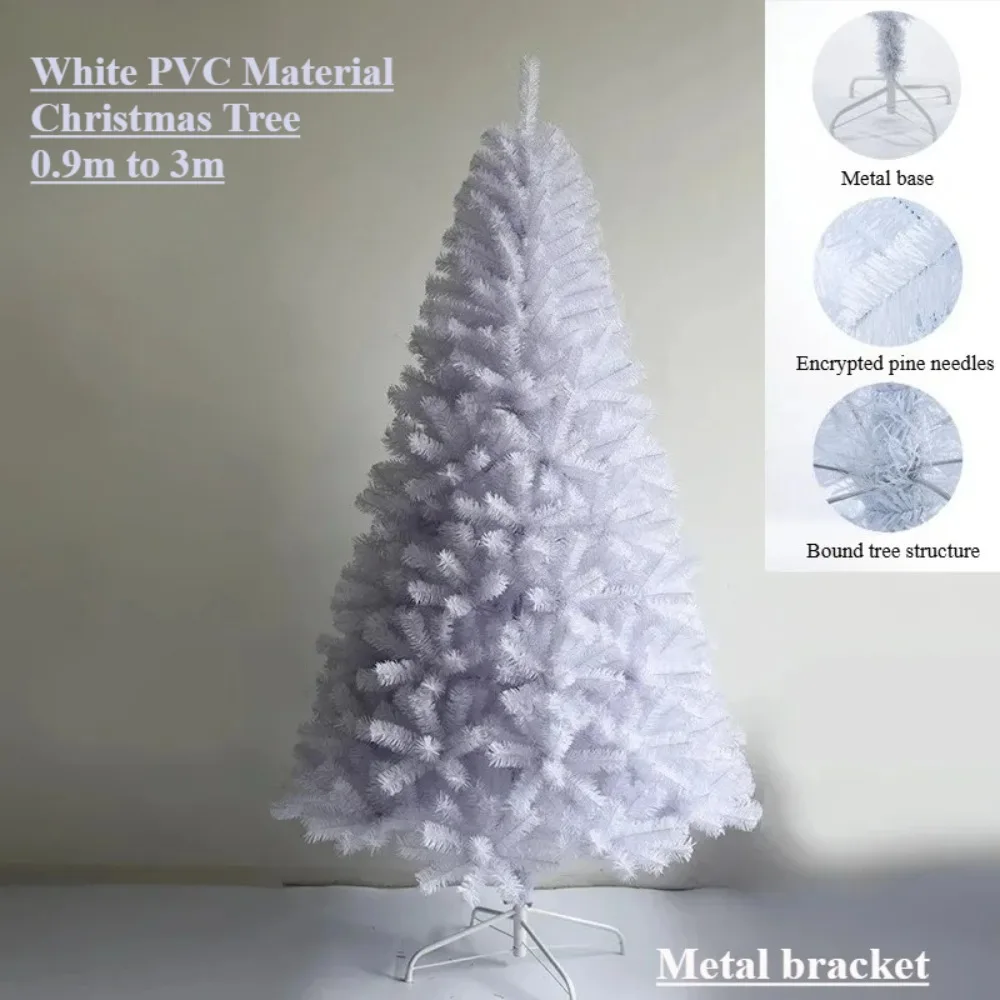 

Simulation White Christmas Tree PVC Encrypted Christmas Tree 90cm To 300cm Christmas Atmosphere Party Home Decoration Supplies