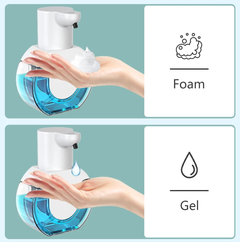 420ML Light Display 4-Gears Adjustable Control Infrared Induction Automatic Sensor Soap Dispenser Electric Hand Sanitizer Bottle