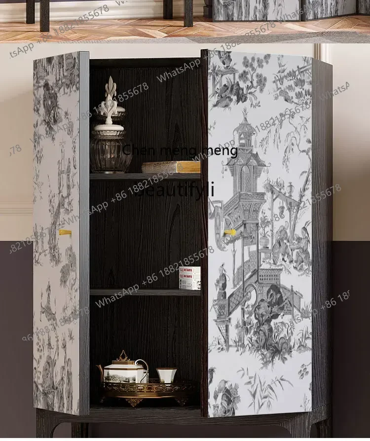 cn8350 LHY zqFrench Style Chinese Style Meal Side Cabinet Bedroom Living Room Side Cabinet Storage Cabinet Locker Decoration