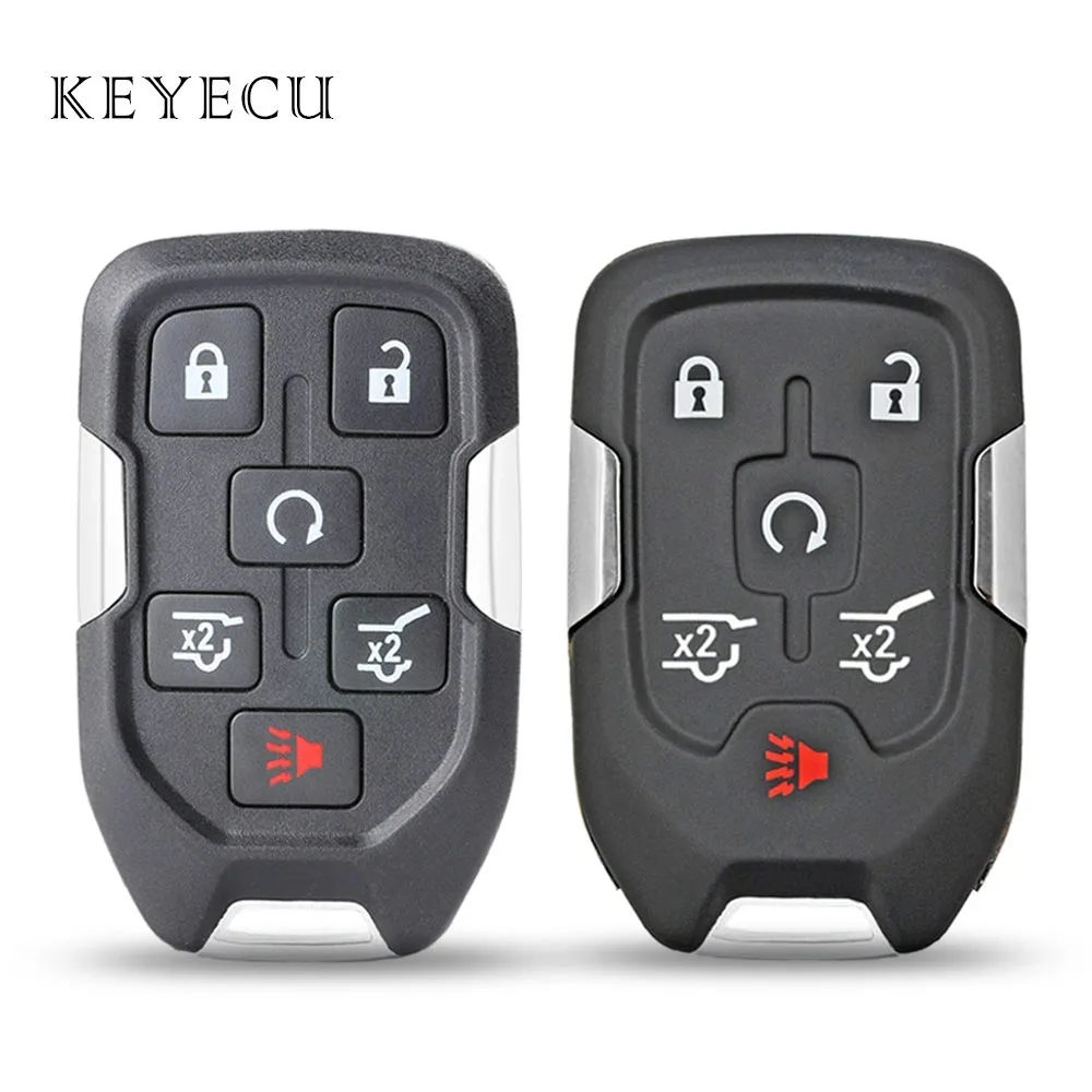 

Smart Remote Key Shell Case Cover Replacement 6 Buttons for Chevrolet Suburban Tahoe for GMC Yukon XL HYQ1AA / HYQ1EA
