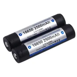 1-2pcs Genuine for KeepPower 16650 3.7V 2500mAh Protected Rechargeable Lithium Ion Battery Flashlight