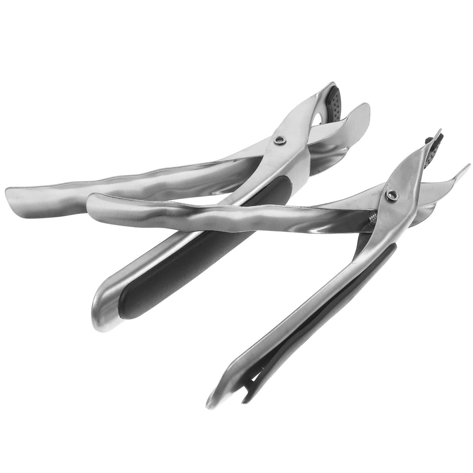 

2Pcs Anti-scald Stainless Steel Hot Dishes Tong Bowl Bowl Gripper Gripper Steamer Plate Kitchen Gadget Safe