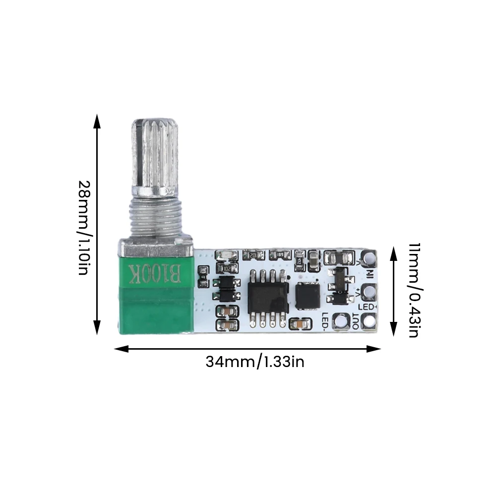 12V LED Constant Voltage Dimmer Module With Switch Board Brightness Adjustment No Flash Frequency LED Dimmer for Light Strip