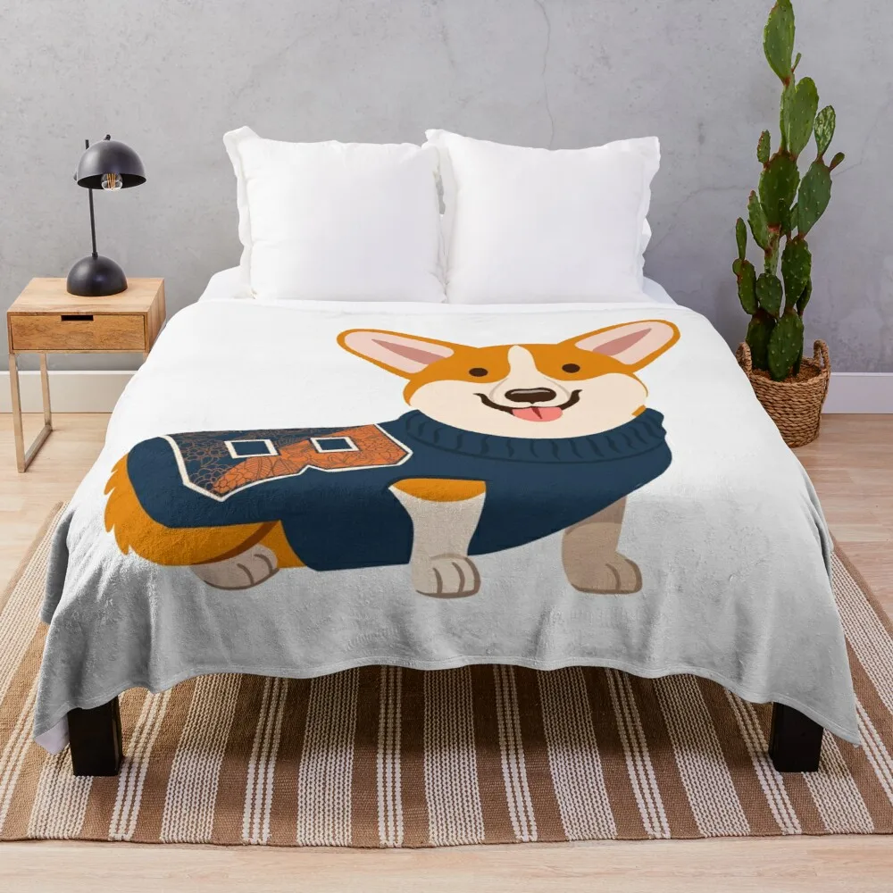 Bucknell Corgi Throw Blanket Luxury Thicken Blanket Sofa Throw Blanket