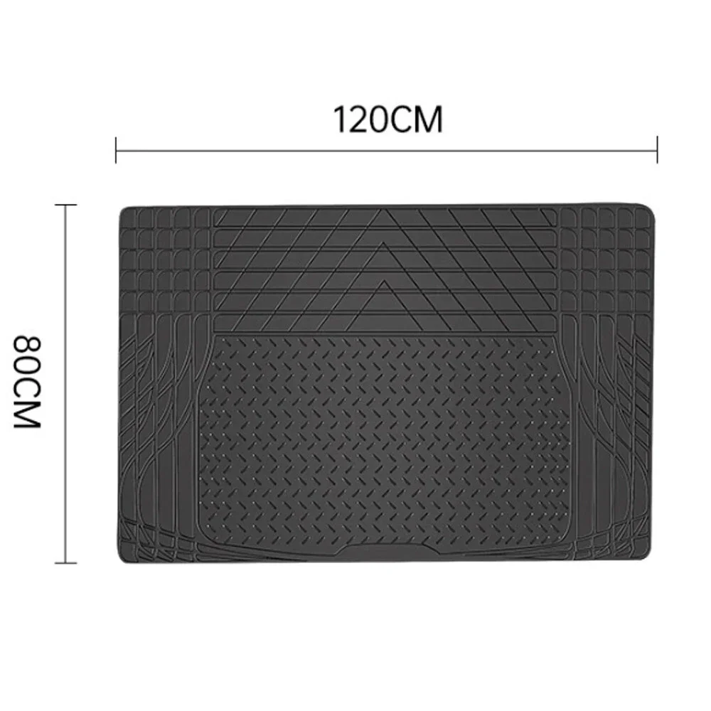 1PC Rubber Car Trunk Mat Croppable 120X85CM Waterproof Cargo Liner Non-Slip Anti Scratch Cushion Universal For Trunk Protection