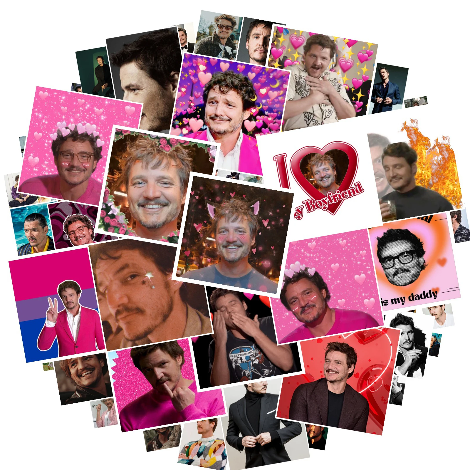 10/30/50PCS Pedro Pascal Movie Star Stickers Catoon Waterproof Graffiti Vinyl Decals Laptop Toy Kid Gifts