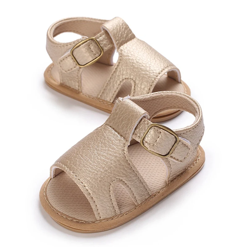 Sepatu sandal kulit PU untuk bayi, sepatu sandal bayi perempuan, sepatu berjalan, sepatu boks sol lembut, sepatu kulit PU Anti selip, sepatu kasual untuk bayi