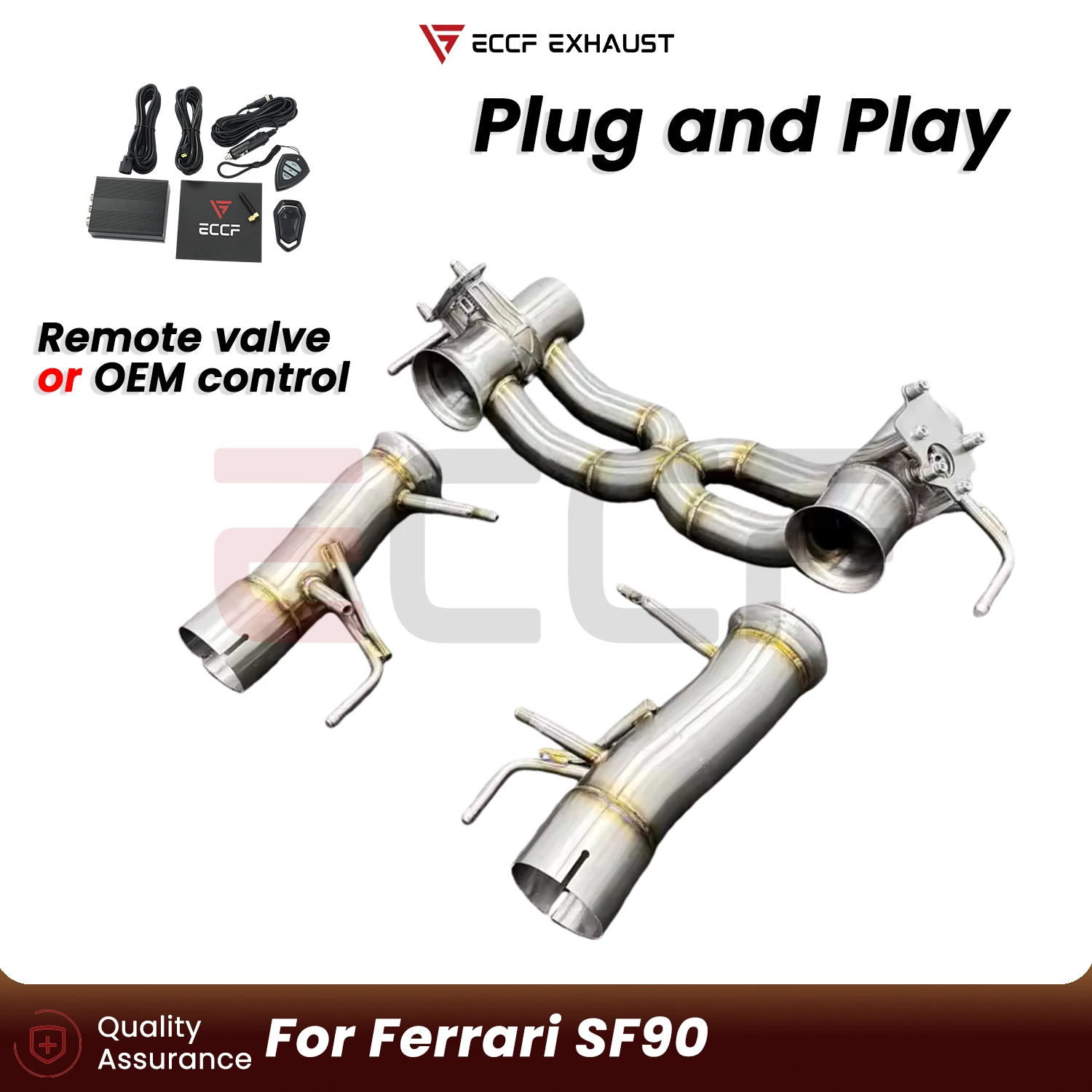 

Sporty Stainless steel Catback exhaust system For Ferrari SF90 Aggressive Exhaust Sound Plug and Play Performance Upgrade