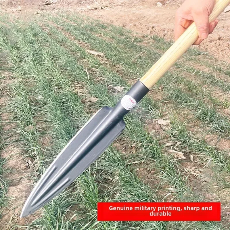 New Spear head pig with long hair pointed shovel Zulu gun Overlord gun Outdoor mountain cutting Red tassel head Spear head Spear