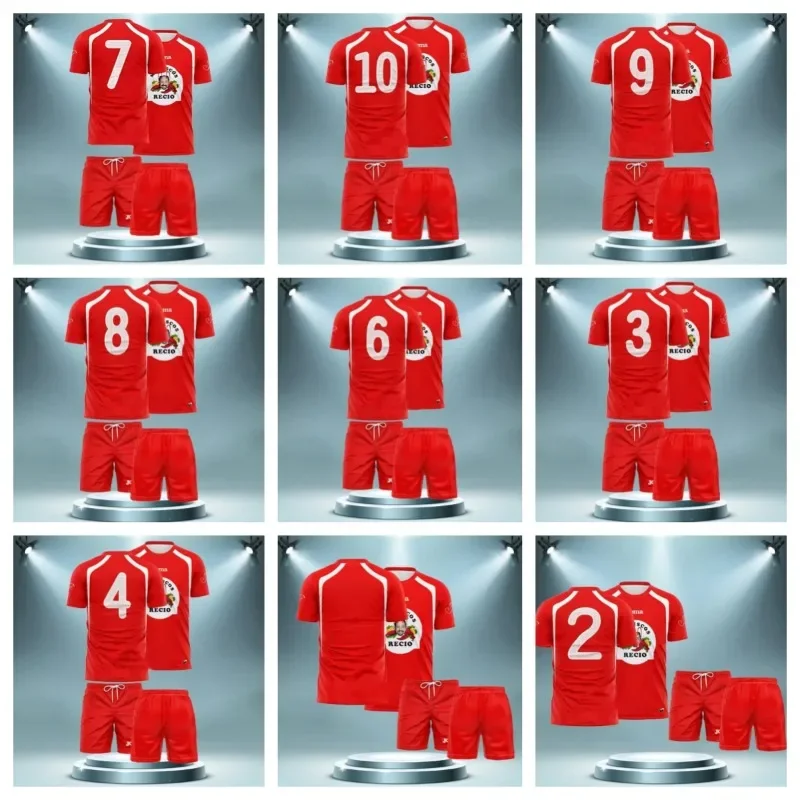 

Men's Sportswear T-shirt Set, Seood and Shrimp Prints, Short Sleeves, Casual, Christmas Gifts, Holiday Sets, RECIO Print Sets