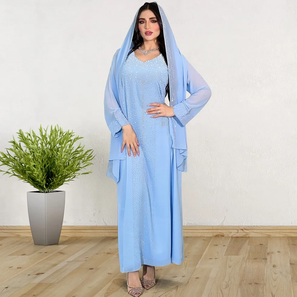 Ramadan Eid Abaya Embroider Dubai Turkey Muslim Hijab Dress Islamic Clothing African Dresses For Women Robe Musulmane Djellaba