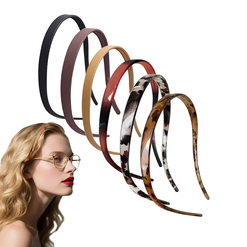 

Women Headbands for Glasses Wearers,Sunglasses Headband for Women Non Slip Plastic Head Bands with Teeth,Comfortable No Press