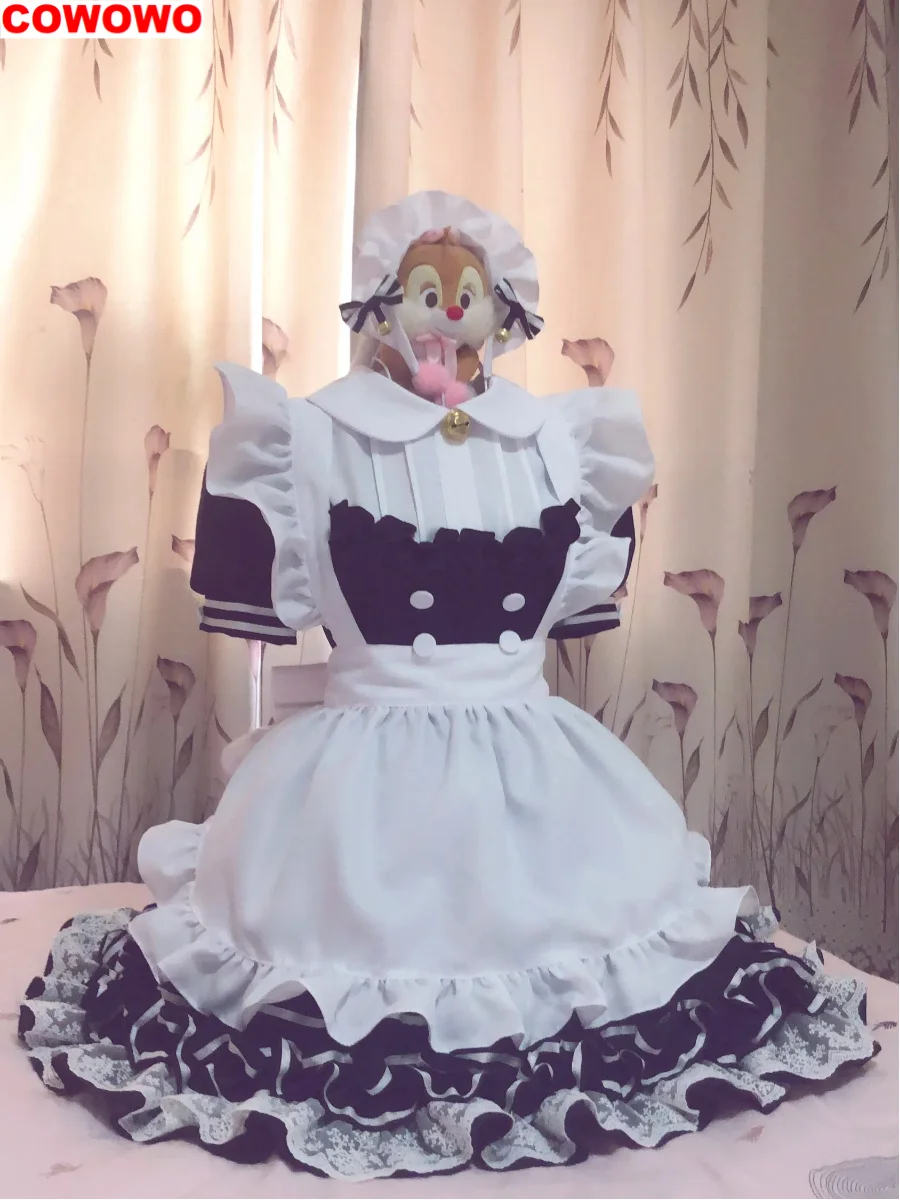 

COWOWO Arknights Amiya Cafe Maid Outfit Dress Cosplay Costume Cos Game Anime Party Uniform Hallowen Play Role Clothes Clothing