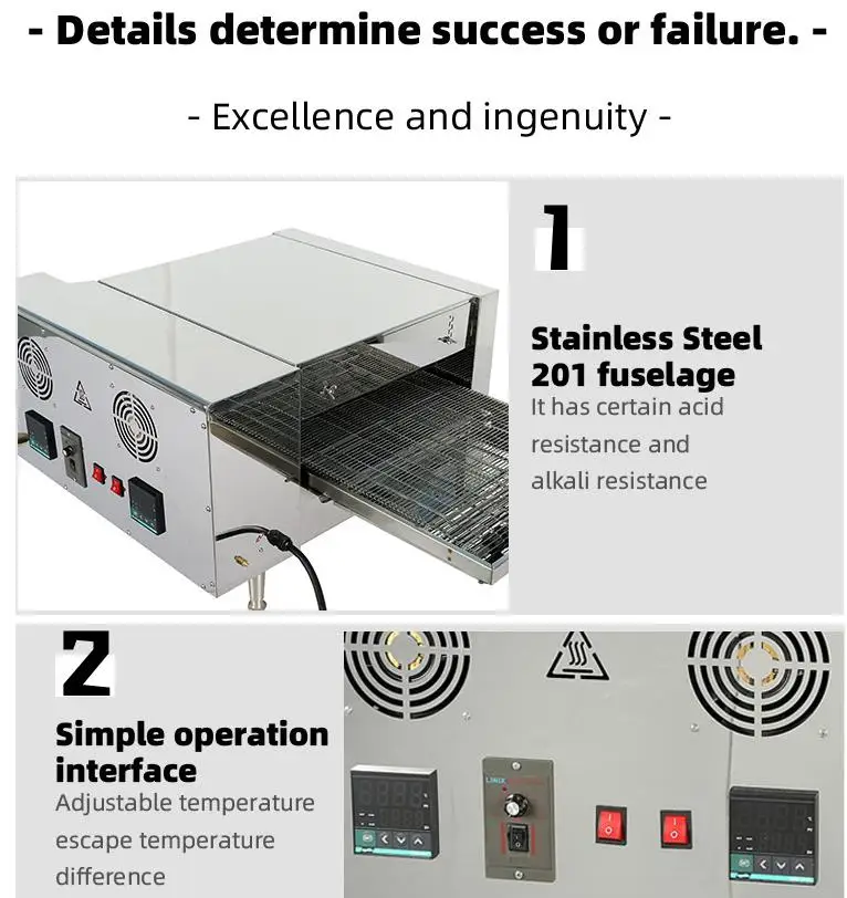 Oven Pizza Konveyor Komersial 110V 220V — Kesempurnaan yang Dipanggang Rantai untuk Titans Makanan Cepat Saji