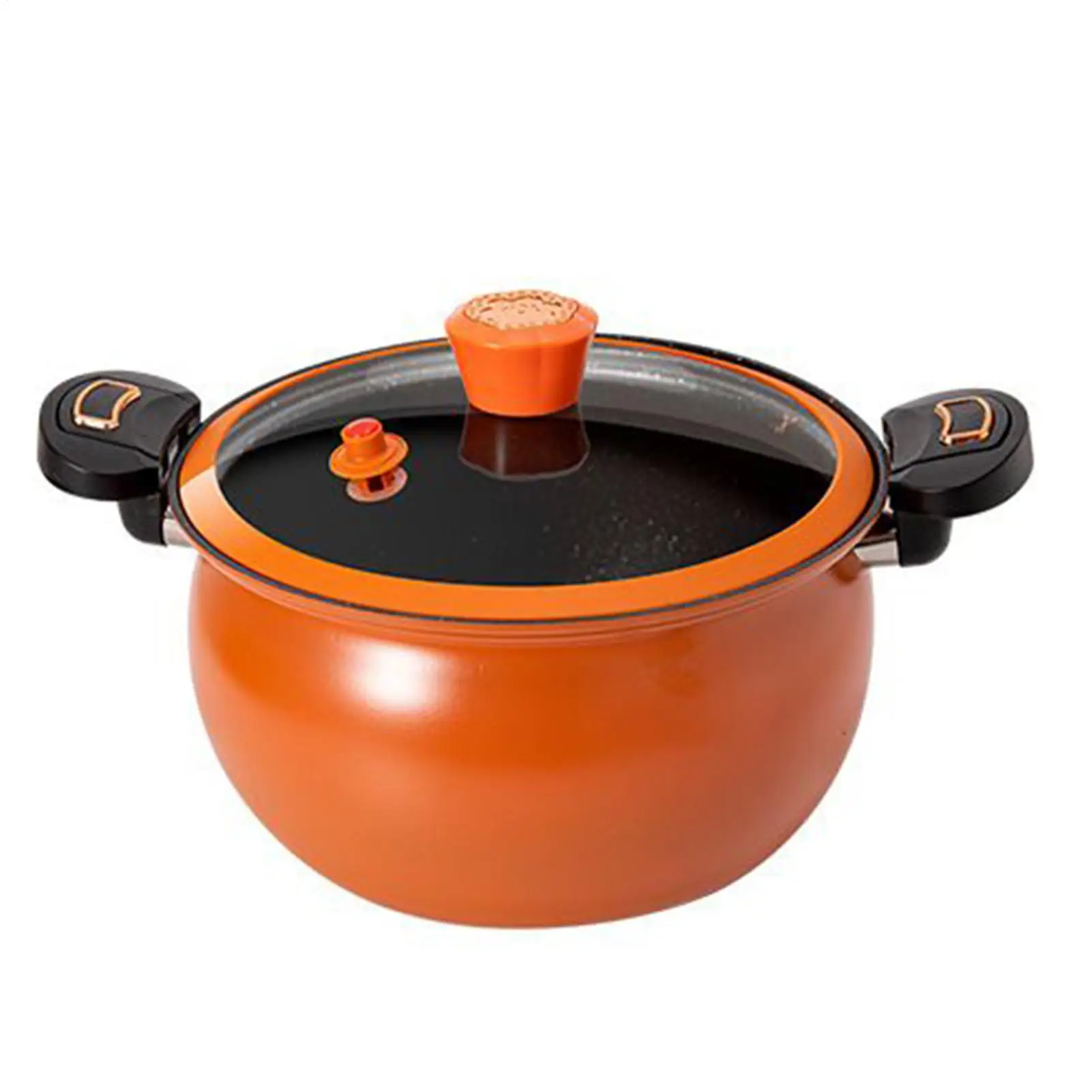 Pressure Pot Kitchen Cooking Pot Fast Heating Non Stick with See Through Lid for Boil Cook Soup Food Home Induction Stoves Daily