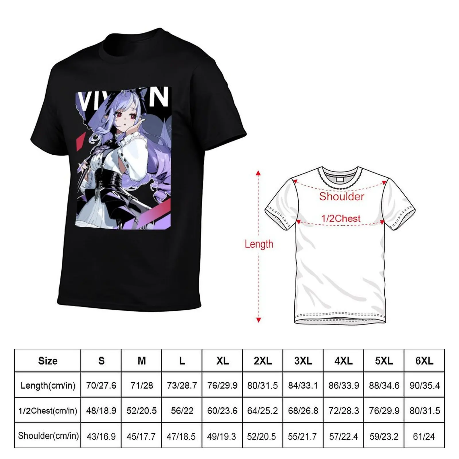 Vivian zzz Zenless Zone Zero Shirt fan Vivian Sticker Decals Zenless Zone case T-Shirt g man t shirts for men T-Shirt