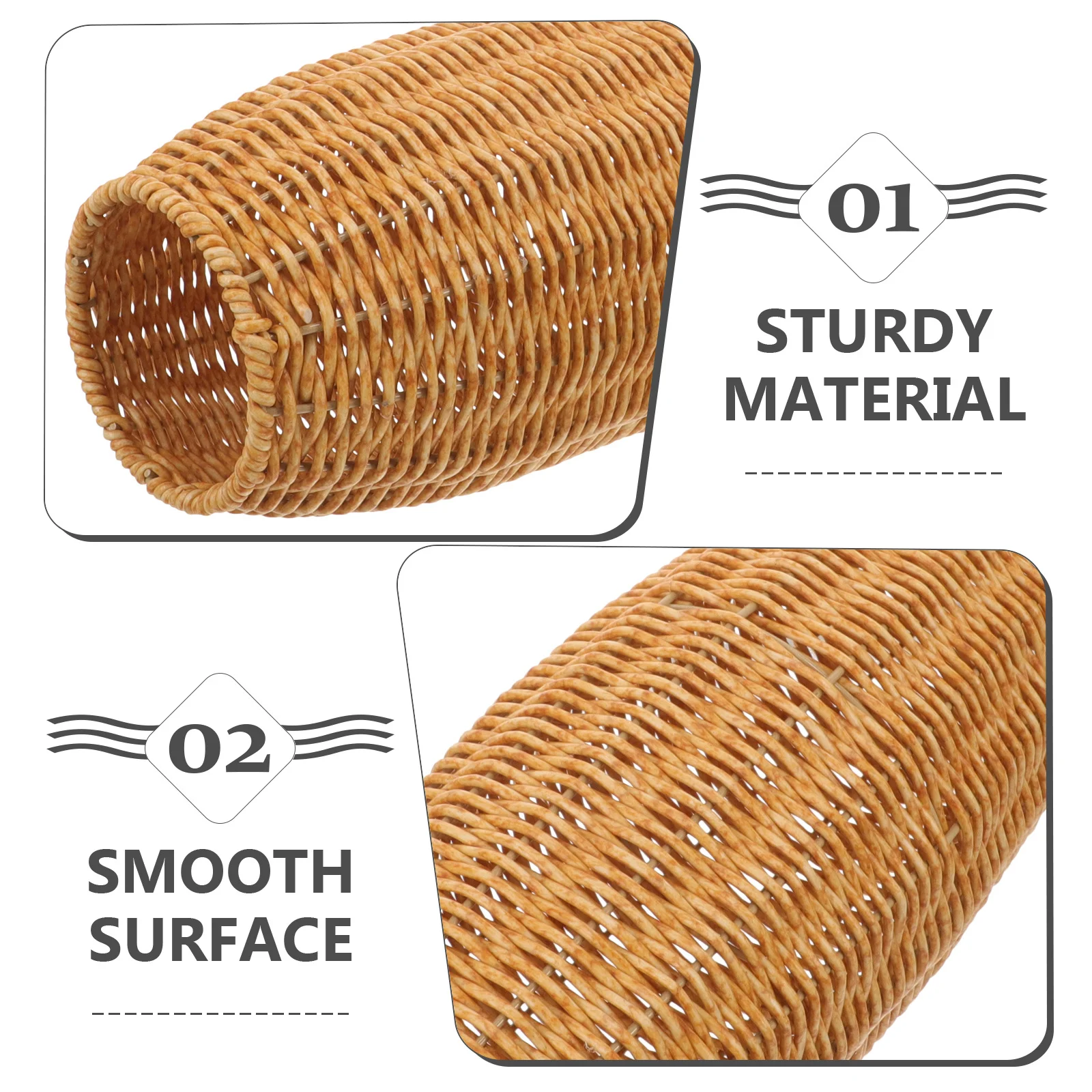 

Imitation Rattan Woven Flower Vase Decorative Pot Home Office Simple Plastic Vase Dried Flower Arrangement Desktop Adornment