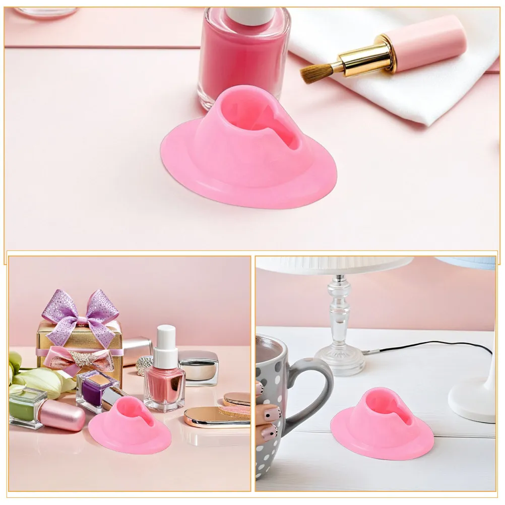 10Pcs Nail Polish Holder Stand Flexible Silicone Anti-Spill Manicure Organizer Nail Art Display Rack Portable Home Salon Use