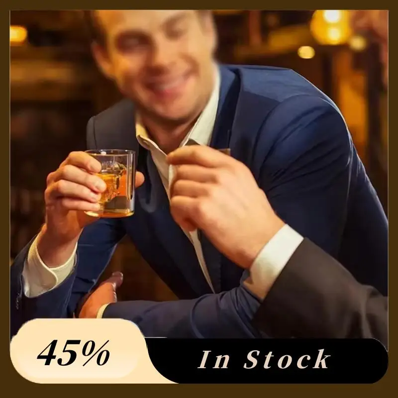 

A78K New Men's Gifts Exquisite Glass Decanter Whiskey Glass Set Wine Dispenser Bar Drinking Container Glass Bottle