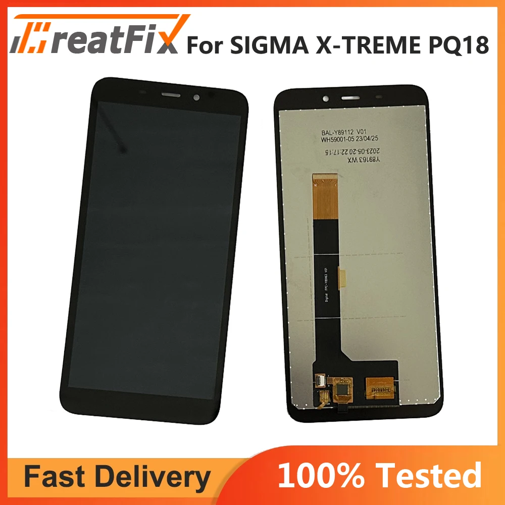 Original LCD For SIGMA X-TREME PQ18 LCD Display Touch Screen Digitizer Assembly Replacement pq18 pq 18 LCD Sensor