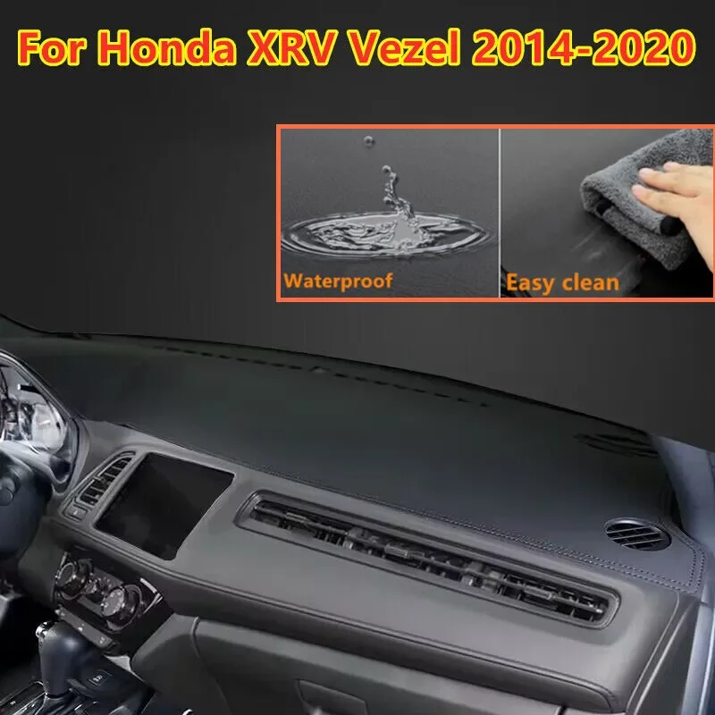 

New PU Leather Dashboard Cover Dash Pretector Anti-Slip Mat Trim Dashmat Carpet For Honda XRV Vezel 2014-2020