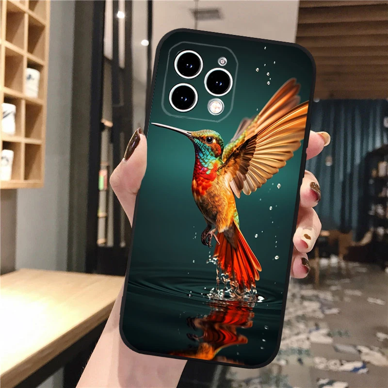 

Phone Case Carcasa Funda For iPhone 17 Pro Max 17 Air 16 15 14 13 Pro Max 15 16 Pro 15Plus Bird Parrot