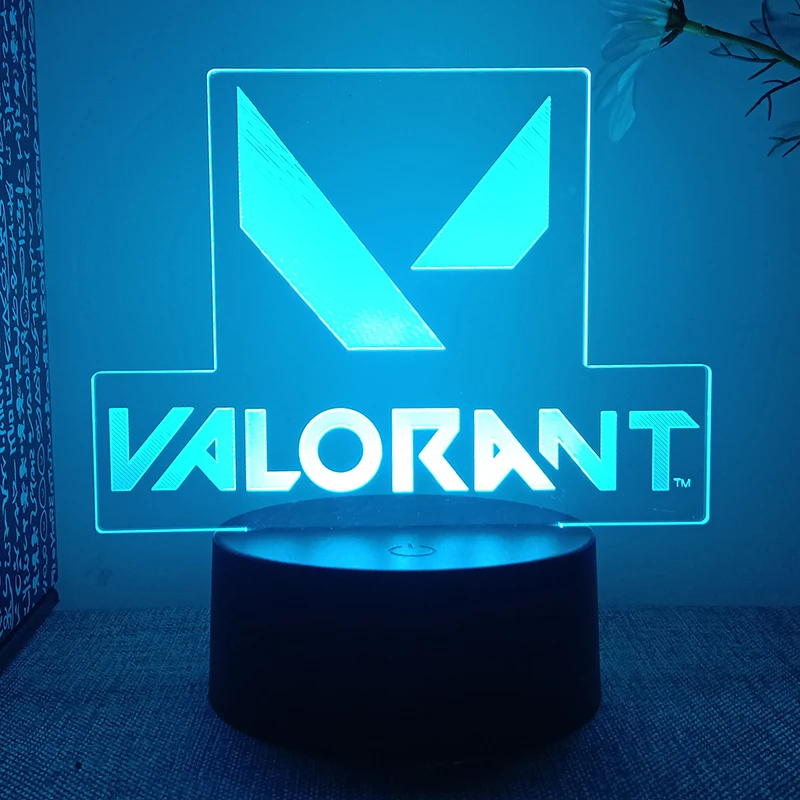 Valorant 3d Светодиодная лампа в виде современной фигурки, 23 модели, для спальни, все статуи героев, акриловые ночники, декор для игровой комнаты, праздничный подарок, Джетт Гекко