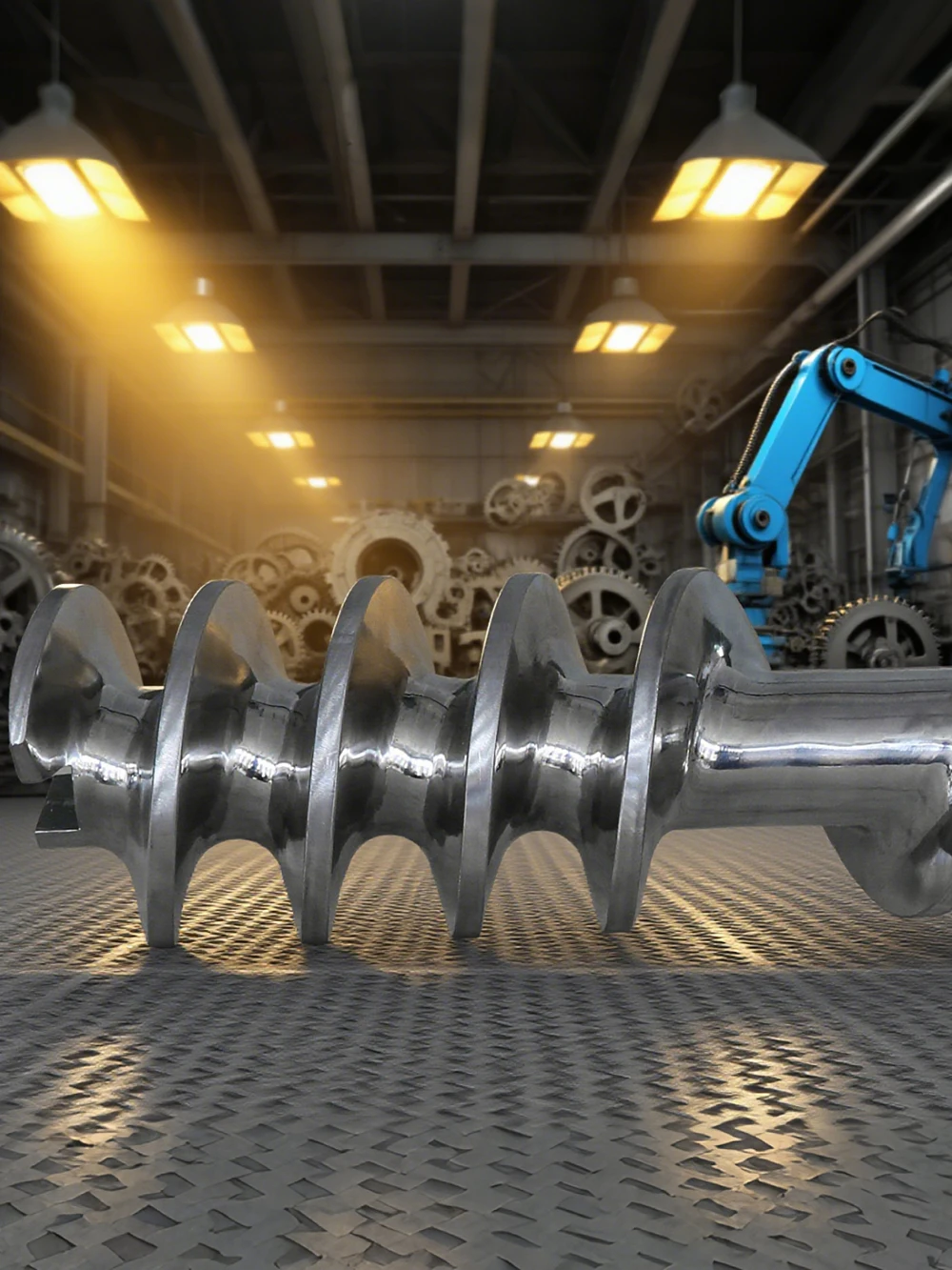 Customized Precision Investment Casting Stainless Steel Parts Lost Wax Casting Service Meat Grinder Parts Feed Screw Worm Auger