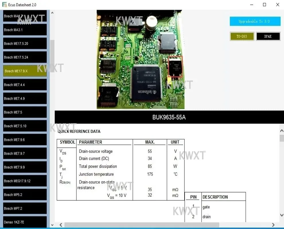 Ecu Ecus Datasheet Software With License Key for Fiat for Delphi for Bosch for Ford for Mercedes Chevro-let PS-A Car Repair Tool