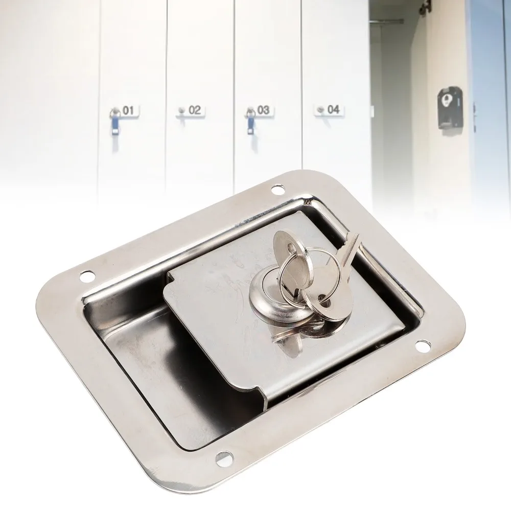 2 set Portable Stainless Steel Tool Box Latch Rustproof High Strength RV Handle Latch Paddle Latch Handle Camper
