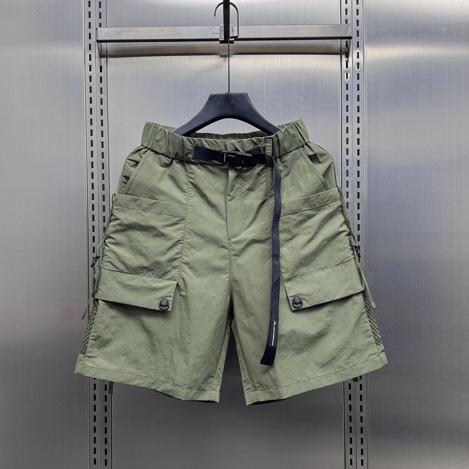 

Летние мужские шорты с поясом, прямого кроя, быстросохнущие, с охлаждающим эффектом, функциональные рабочие шорты-бермуды