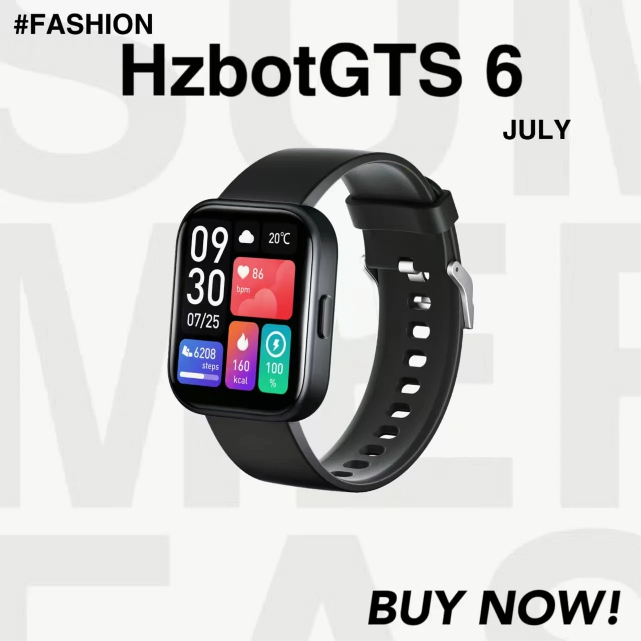 

Men's Smart Watch GTS 6 Waterproof 100 Sport Modes Bluetooth Phone Health Monitoring Global Version Hzbot Smartwatches For Men