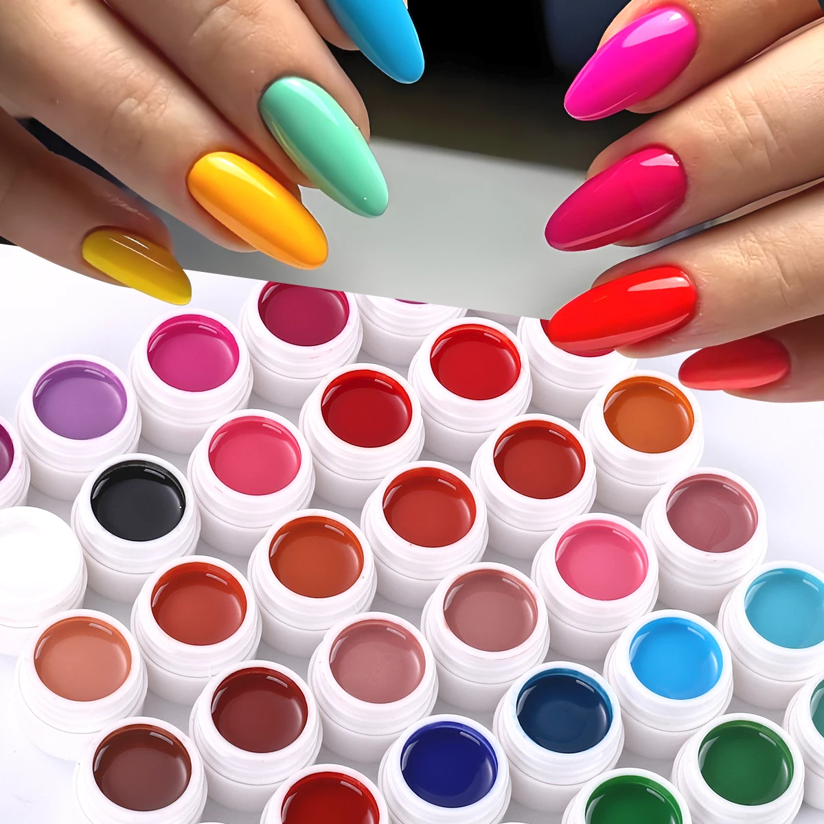 

36 Цветов Яркая роспись Однотонный гель-лак для ногтей телесного цвета Глянцевый цветной лак Полупостоянный 8 мл УФ-лак для маникюра DIY Decor Set