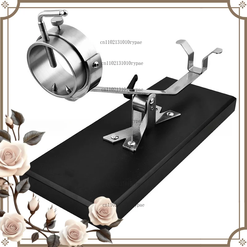 Solid wood painted ham rack with full 304 stainless steel accessories, adjustable in multiple angles and heights