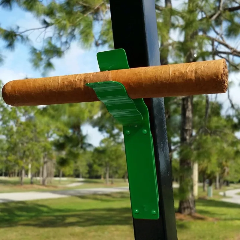 ​​​​​​​Premium Outdoor Grade V Cigar Holder with Magnetic Universal Golf Cart Accessory Durable Metal Clip Cigar Enthusiasts