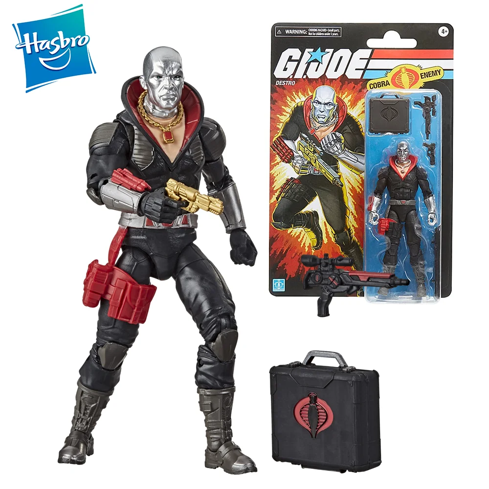 In Stock Original Hasbro Exquisite Mini Series G.I.Joe Destro Anime Figure Action Figure HIYA Model Toy for Boys Children Gift