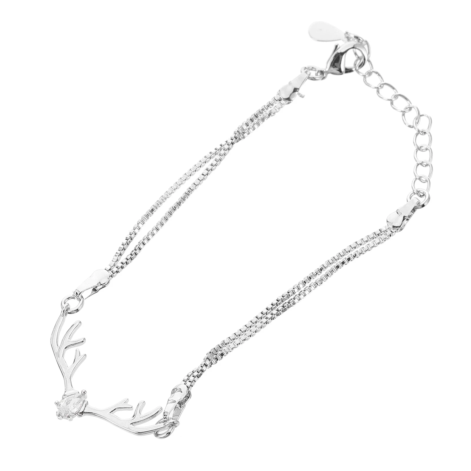 

1 pc Antler Bracelet Adjustable Elegant Korean Design Durable Christmas Gift For Women Travel Commemoration Couple Present