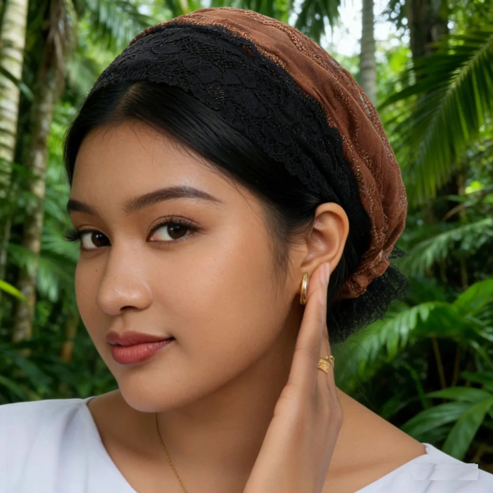 

Lace Stretch Underscarf Beanies for Women Muslim Inner Hijab Hat Headscarf Undercap Bonnet Femme Turbante Headwear Cap Turbante