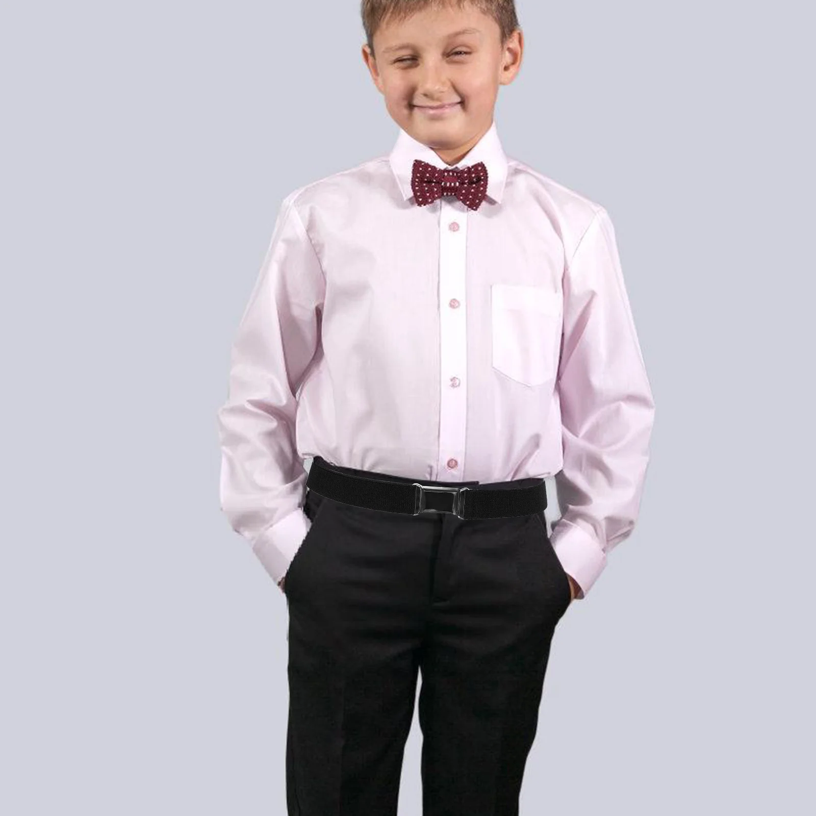 2 قطعة أحزمة الأطفال قابل للتعديل مطاطا الاطفال حزام للفتيات الفتيان الأطفال أحزمة مطاطية بسط حزام لفستان السراويل الجينز