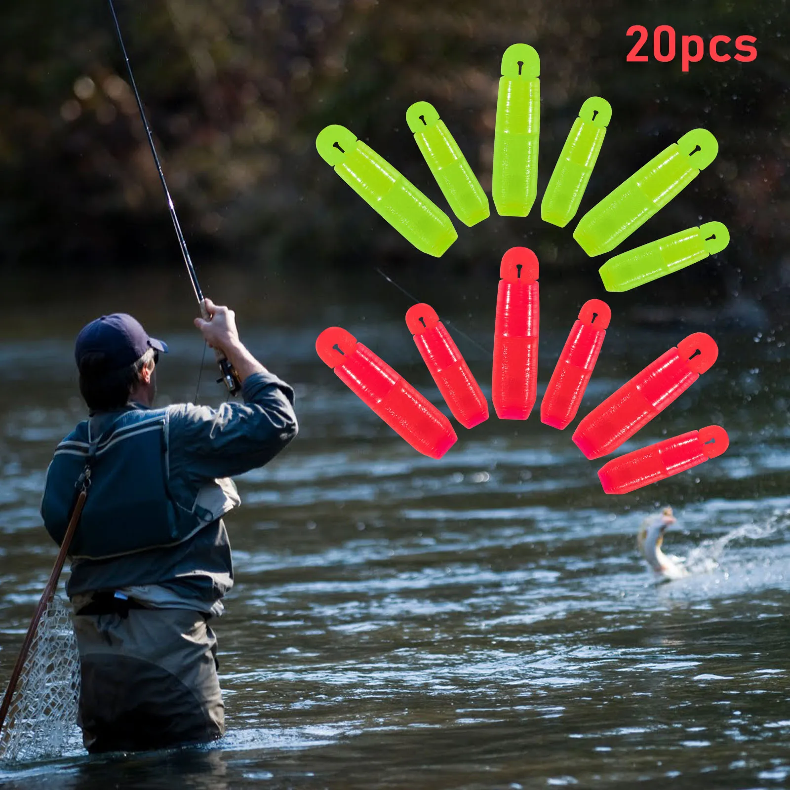 20 stücke Karpfen Angeln Zubehör Pole Elastische Stecker Perle für Match Pole Karpfen Feeder Methode Rig Hohl Elastische Marker Tackle – Detail 4