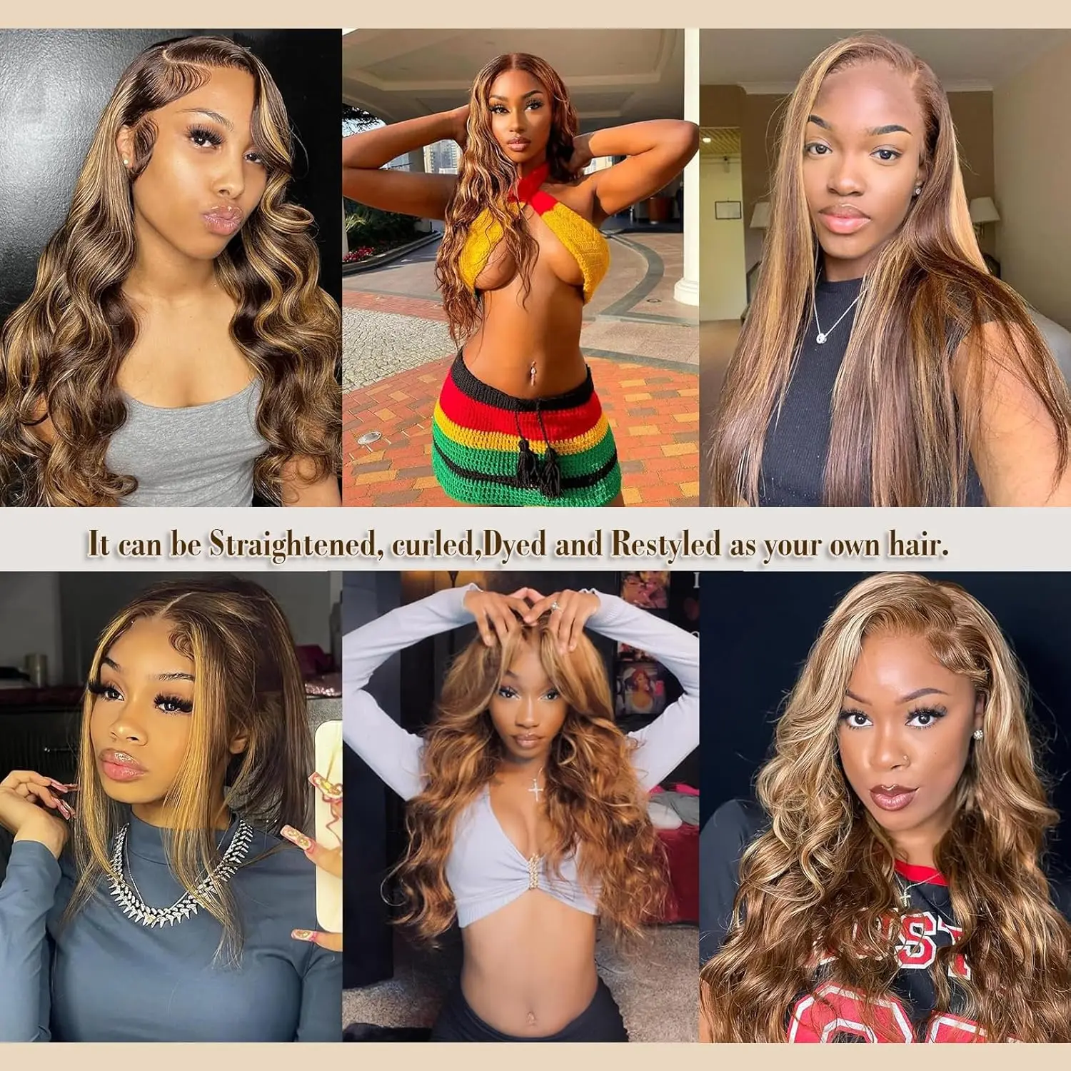 Свободные пучки человеческих волос с глубокими волнами P4/27 24 26 28 дюймов 10A Медовый блондин Мелирование 100% необработанные необработанные волосы для женщин