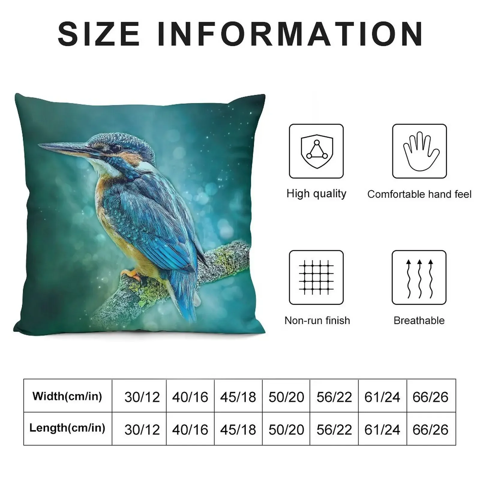 Alert Kingfisher Throw Pillow Sofa Pillow Cover Cushion Cover For Sofa pillow