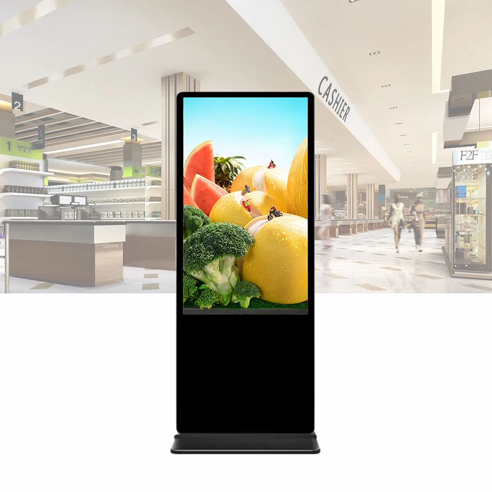آلة الإعلان العمودي مقاس 86 بوصة، شاشة الدعاية عالية الدقة، آلة الاستفسار عن المعلومات، شاشة رقمية لإصدار الشبكة الذكية